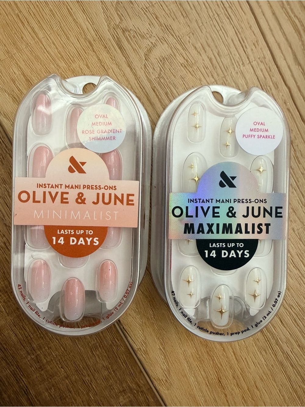 Olive and June oval medium press on nails 2 pack